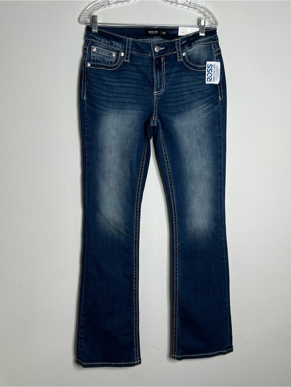 Miss Me Women’s Jeans Blue Mid Rise Boot Cut  Dark Wash Size 29x34